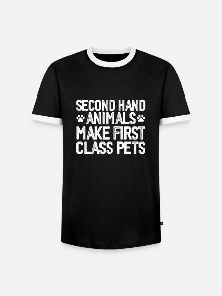 Tierrettung - Männer Kontrast-T-Shirt - Schwarz/Weiß