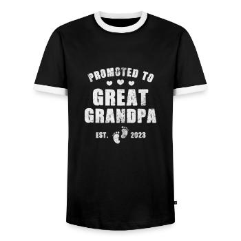Schwangerschaft Opa - Männer Kontrast-T-Shirt - Schwarz/Weiß - Vorne - AI Model Female 172 light (172cm) & AI Model Male 178 light (178cm)