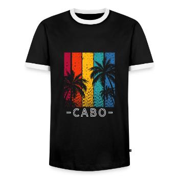 Mexique Cabo Mexican Nation Cadeau - T-shirt contrasté Homme - noir/blanc - Devant - AI Model Female 172 light (172cm) & AI Model Male 178 light (178cm)