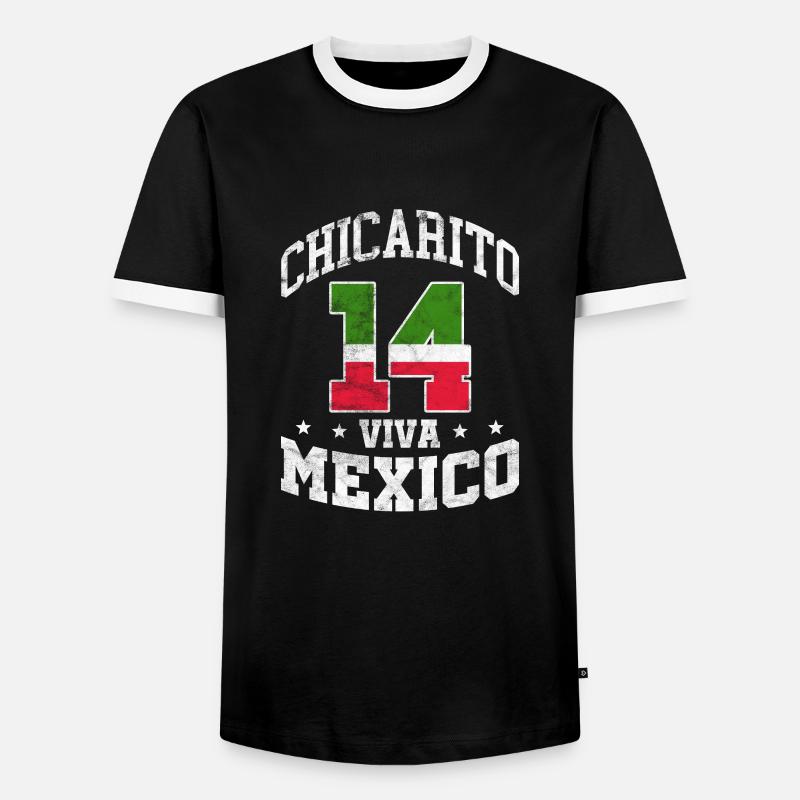 Mexiko - Männer Kontrast-T-Shirt - Schwarz/Weiß