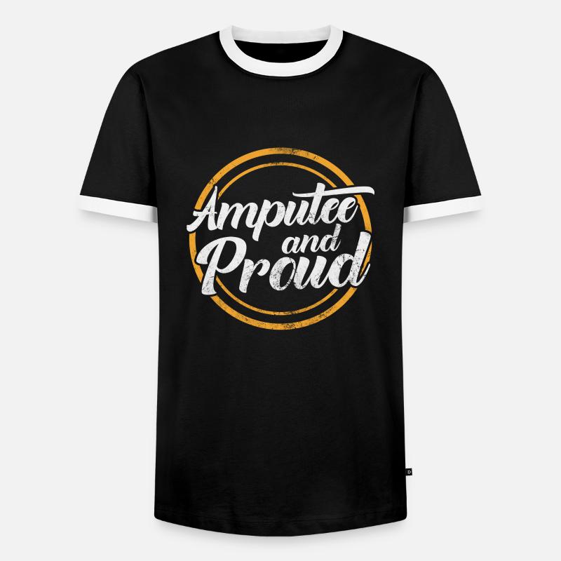 Amputation - Männer Kontrast-T-Shirt - Schwarz/Weiß