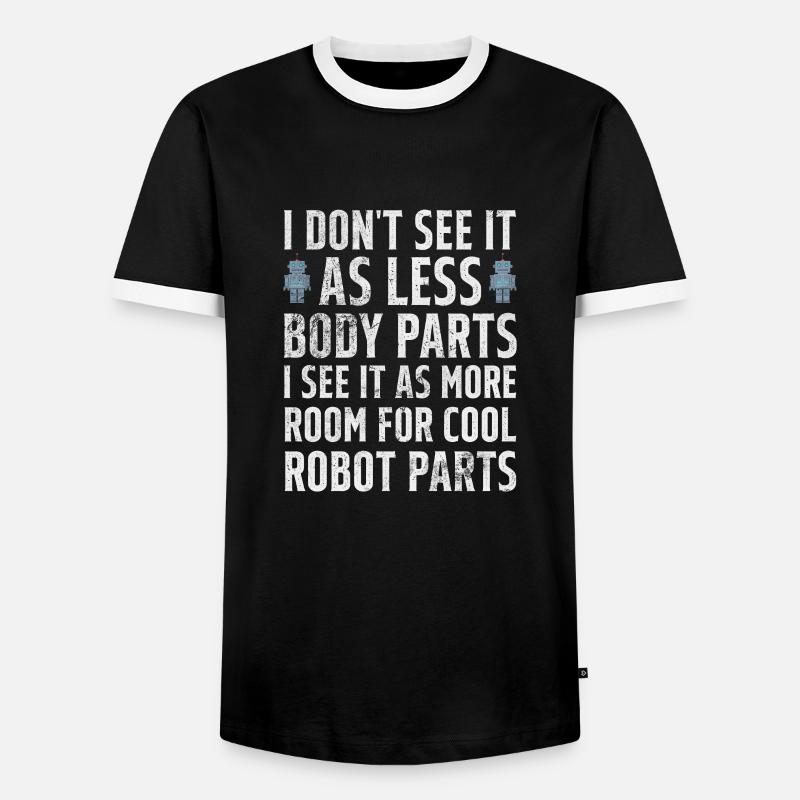 Amputation - Männer Kontrast-T-Shirt - Schwarz/Weiß