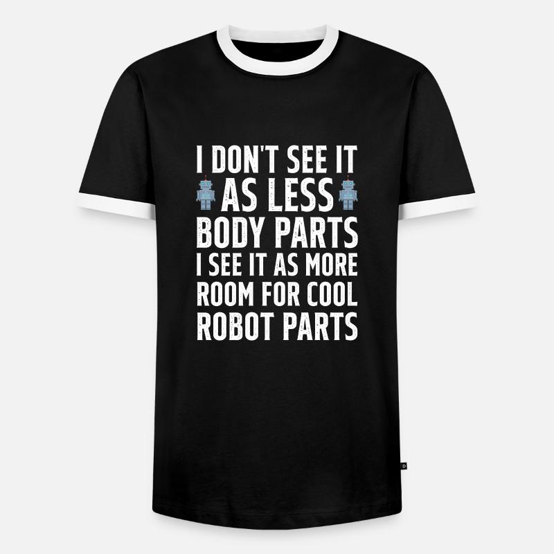 Amputation Amputation Prosthesis Gift - Men's Ringer Shirt - black/white