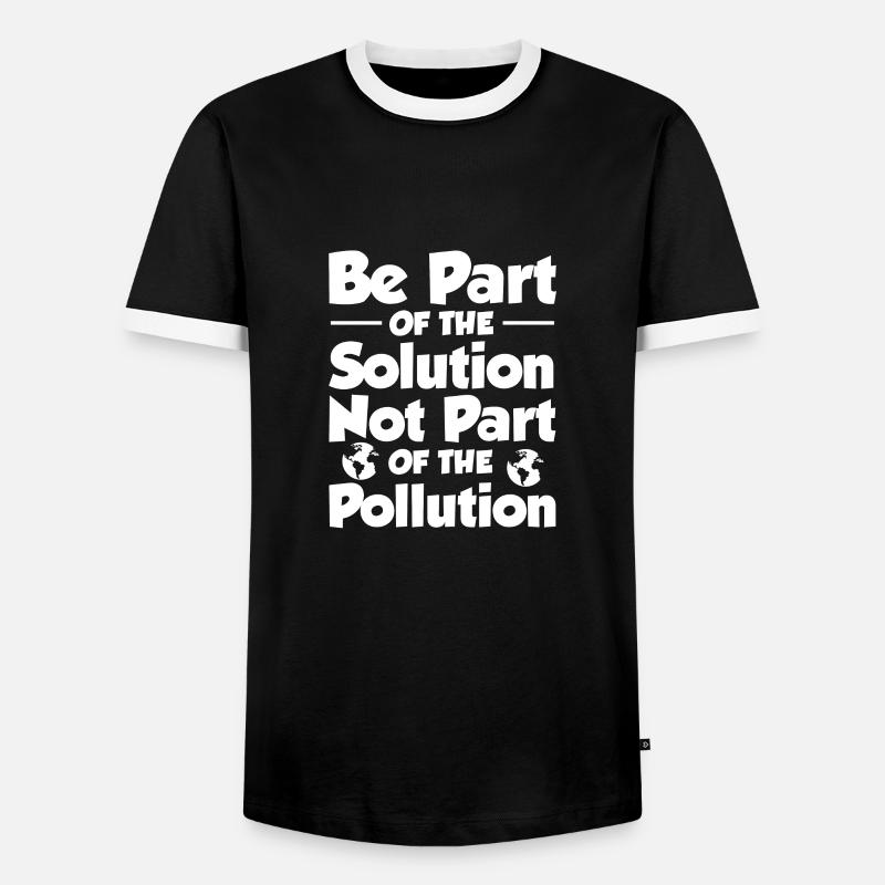 Climate change - Men's Ringer Shirt - black/white