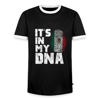 Mexiko - Männer Kontrast-T-Shirt - Schwarz/Weiß - Vorne - AI Model Female 172 light (172cm) & AI Model Male 178 light (178cm)