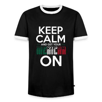 Cadeau de la nation mexicaine mexicaine - T-shirt contrasté Homme - noir/blanc - Devant - AI Model Female 172 light (172cm) & AI Model Male 178 light (178cm)
