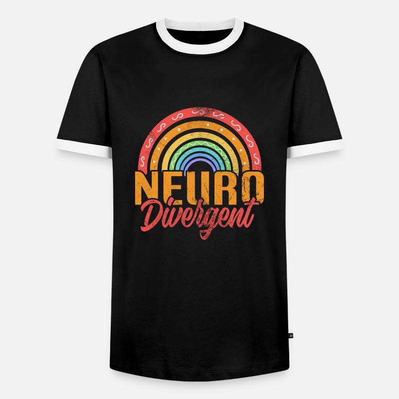 ADHD - Men's Ringer Shirt - black/white