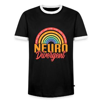 ADHS ADHD Aufmerksamkeit Defizit Geschenk - Männer Kontrast-T-Shirt - Schwarz/Weiß - Vorne - AI Model Female 172 light (172cm) & AI Model Male 178 light (178cm)