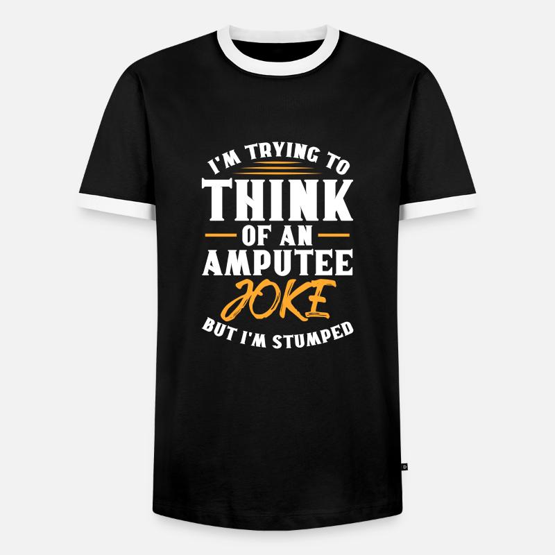 Amputation Amputation Prosthesis Gift - Men's Ringer Shirt - black/white