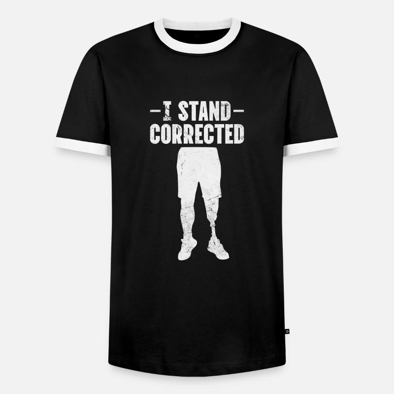Amputation - Men's Ringer Shirt - black/white