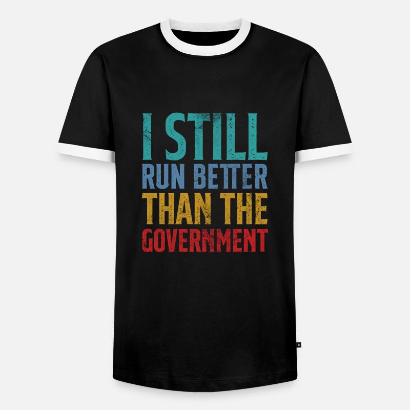 Amputation - Men's Ringer Shirt - black/white
