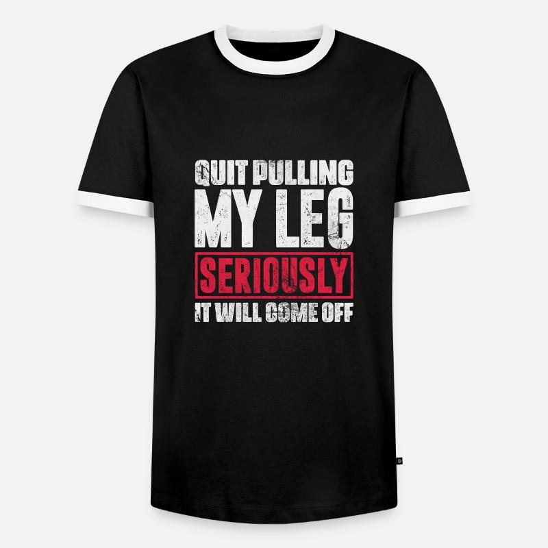 Amputation - Men's Ringer Shirt - black/white