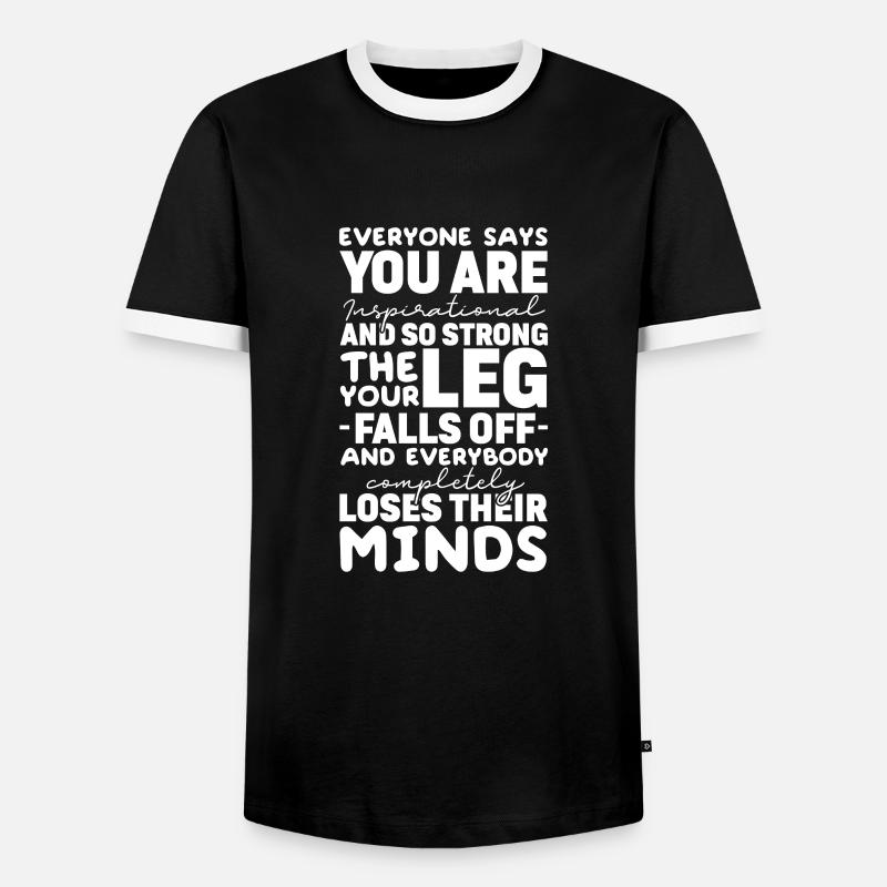 Amputation Amputation Prosthesis Gift - Men's Ringer Shirt - black/white