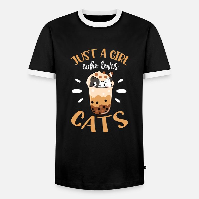 Bubble Tea - Men's Ringer Shirt - black/white