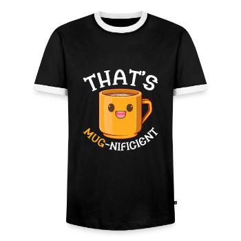 Kaffee Koffein Espresso Barista Geschenk - Männer Kontrast-T-Shirt - Schwarz/Weiß - Vorne - AI Model Female 172 light (172cm) & AI Model Male 178 light (178cm)