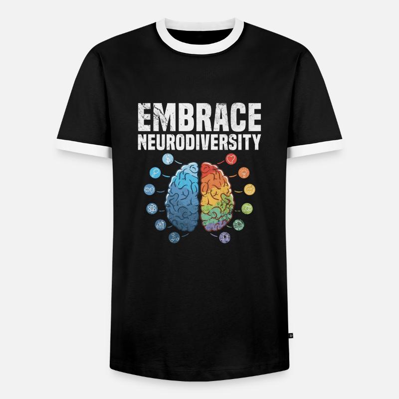 ADHS - Männer Kontrast-T-Shirt - Schwarz/Weiß