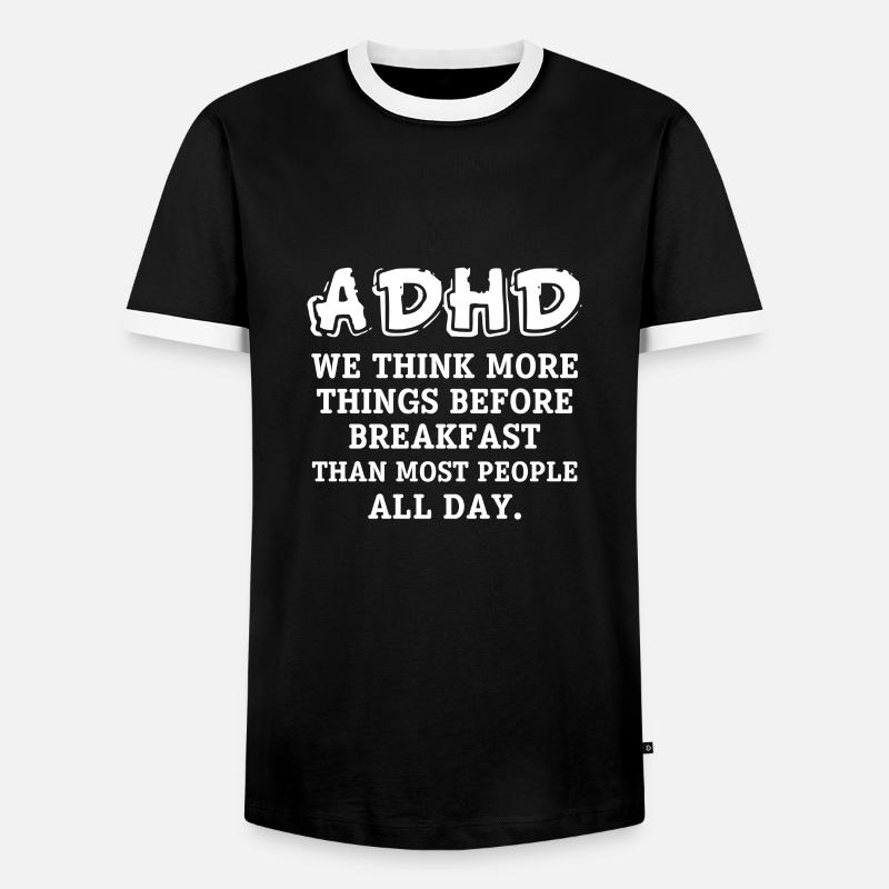ADHD ADHD Attention Deficit Gift - Men's Ringer Shirt - black/white