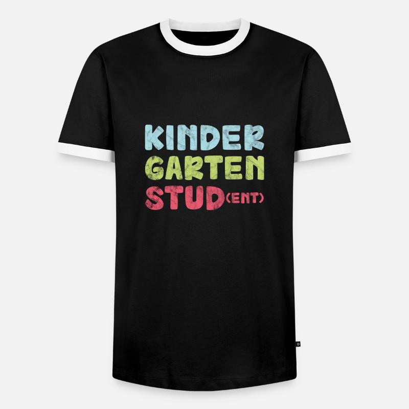 Kindergarten - Männer Kontrast-T-Shirt - Schwarz/Weiß