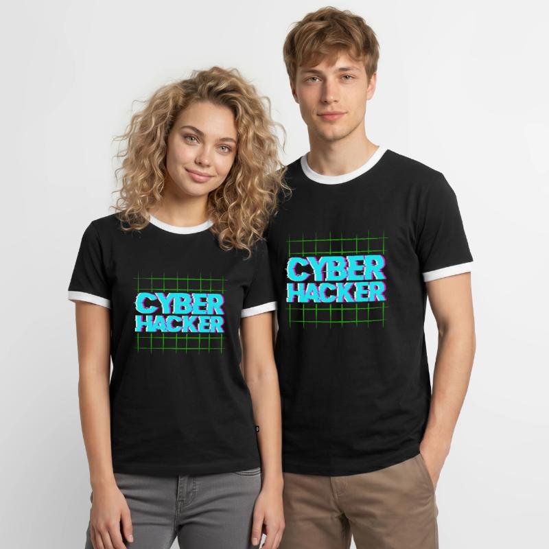 Hacker Coder Computer Hacking Cadeau T-shirt contrasté Homme