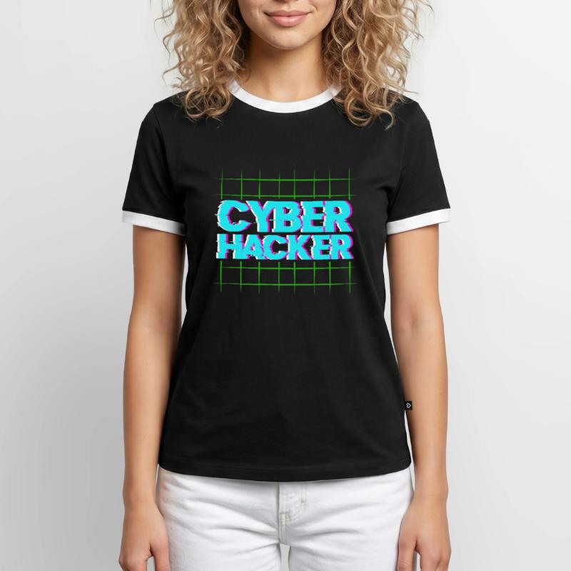 Hacker Coder Computer Hacking Cadeau T-shirt contrasté Homme
