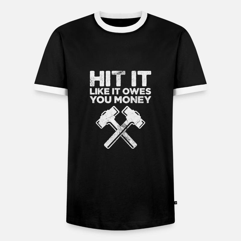 Blacksmith - Men's Ringer Shirt - black/white