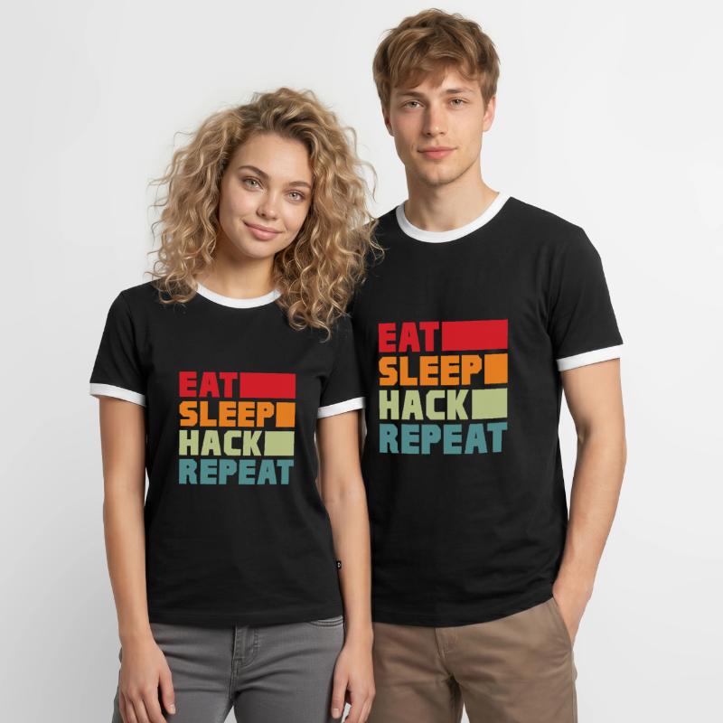 Hacker Coder Computer Hacking Cadeau T-shirt contrasté Homme