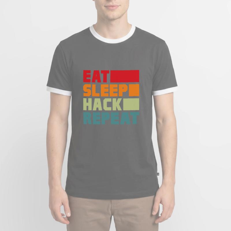 Hacker Coder Computer Hacking Cadeau T-shirt contrasté Homme