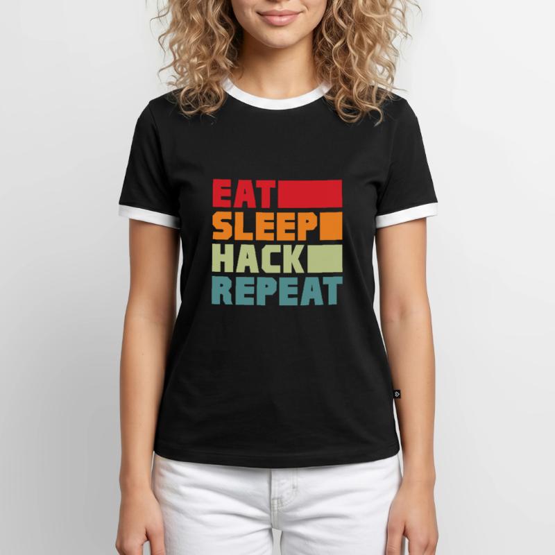 Hacker Coder Computer Hacking Cadeau T-shirt contrasté Homme