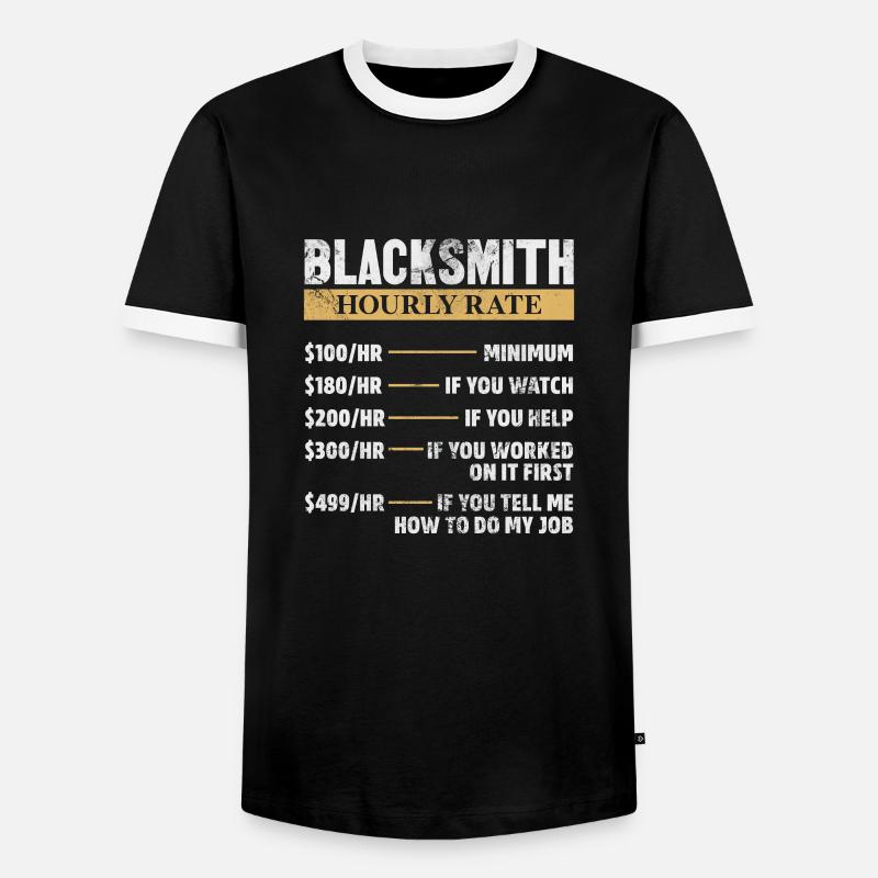 Blacksmith - Men's Ringer Shirt - black/white