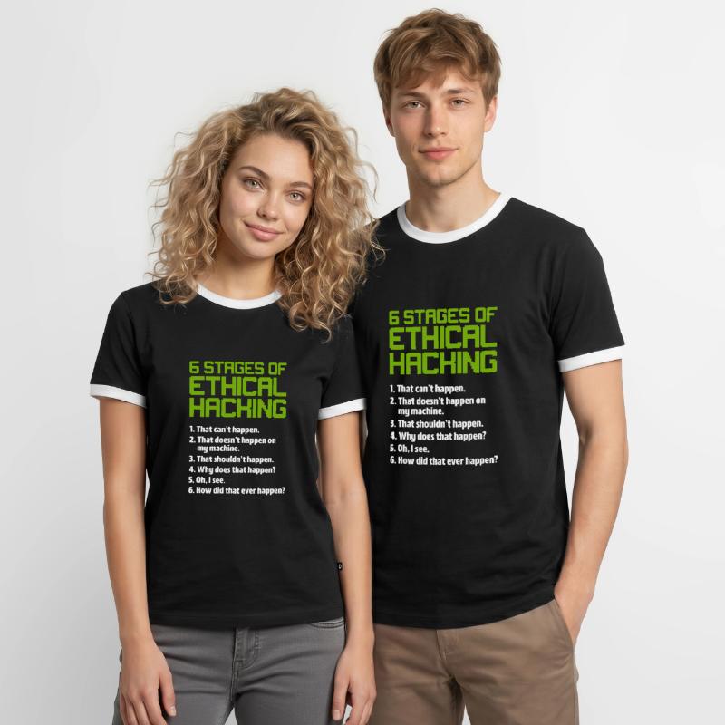 Hacker Coder Computer Hacking Cadeau T-shirt contrasté Homme