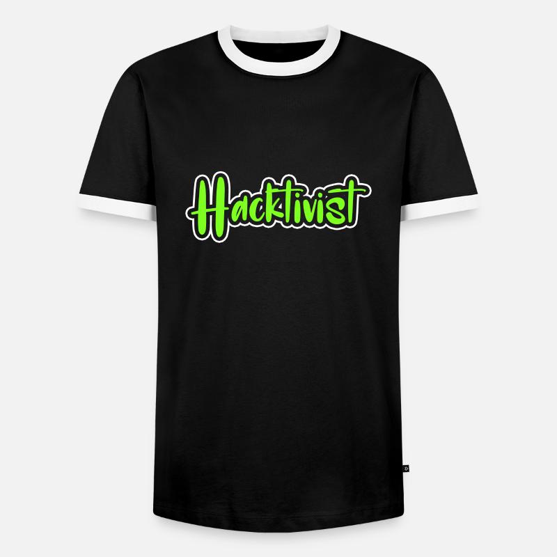 Hacker Coder Computer Hacking Cadeau - T-shirt contrasté Homme - noir/blanc