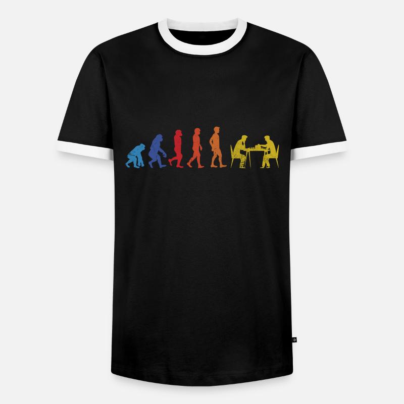 Chess - Men's Ringer Shirt - black/white