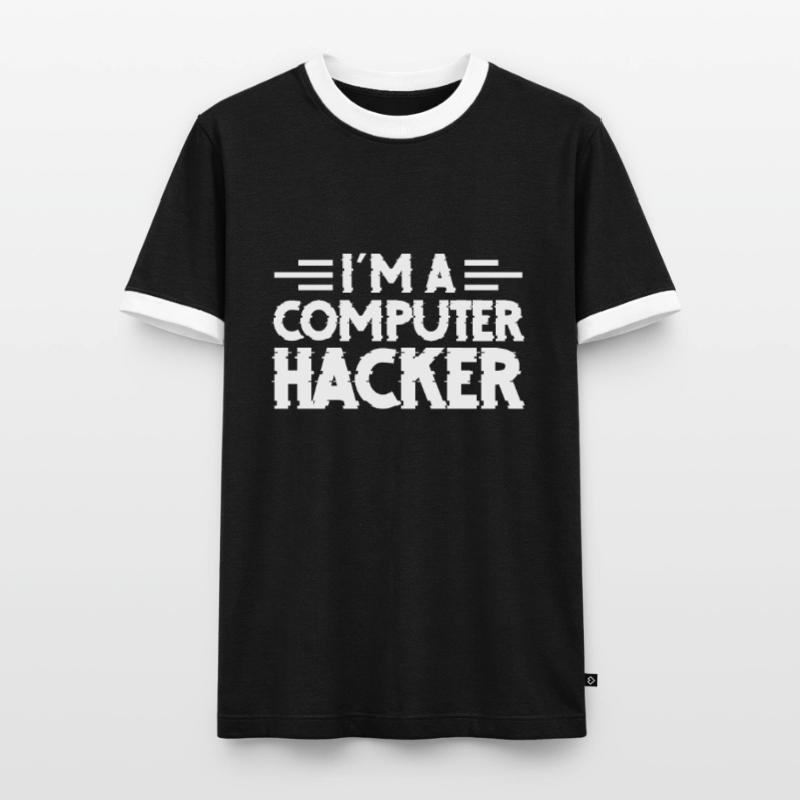 Hacker Coder Computer Hacking Cadeau T-shirt contrasté Homme