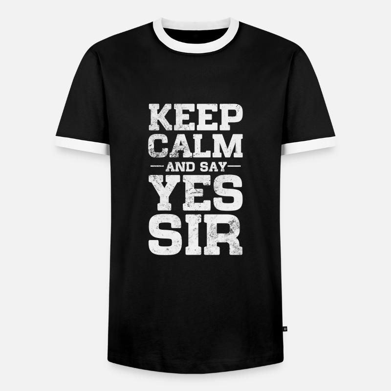 Sadomaso - Männer Kontrast-T-Shirt - Schwarz/Weiß