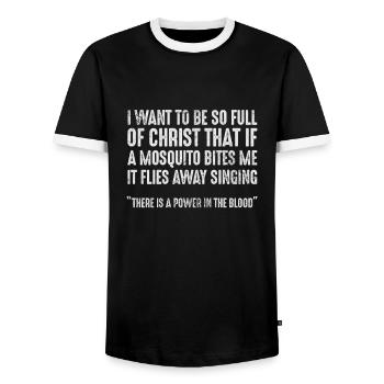 Bible - T-shirt contrasté Homme - noir/blanc - Devant - AI Model Female 172 light (172cm) & AI Model Male 178 light (178cm)