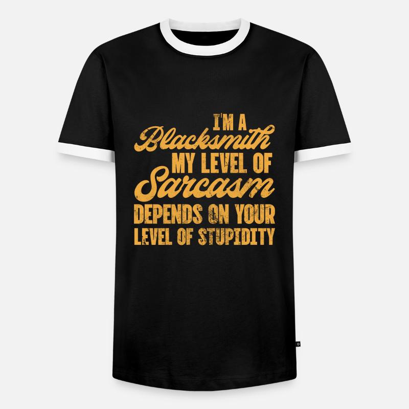 Blacksmith - Men's Ringer Shirt - black/white