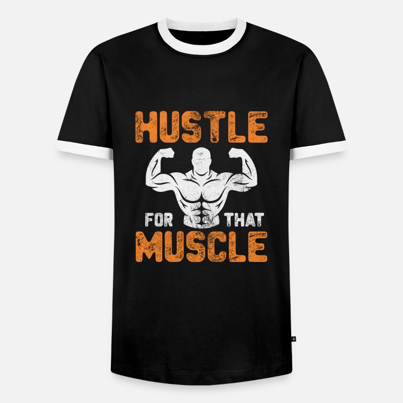 Bodybuilder - Men's Ringer Shirt - black/white
