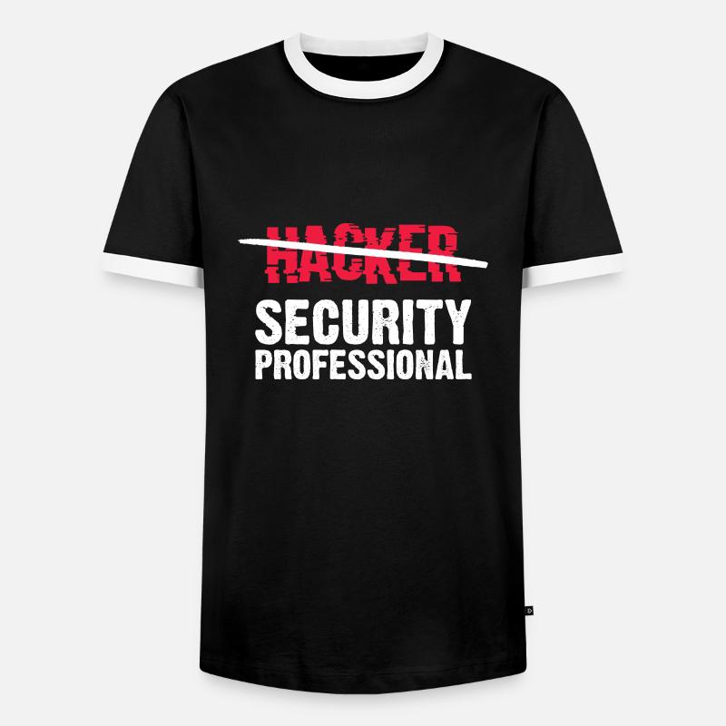 Hacker Coder Computer Hacking Gift - Men's Ringer Shirt - black/white