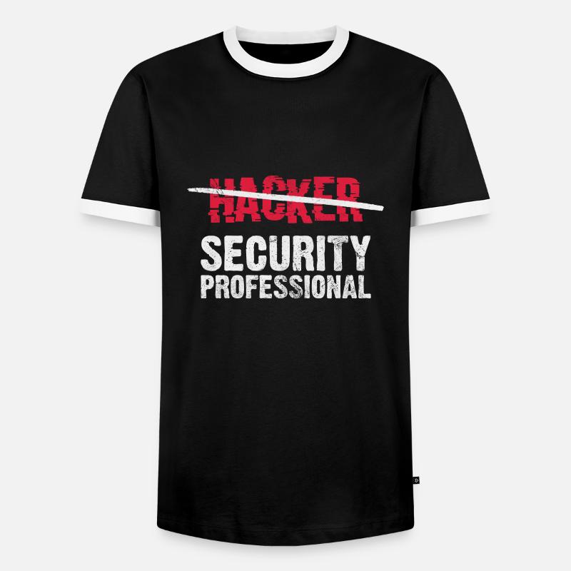 Hacker - Männer Kontrast-T-Shirt - Schwarz/Weiß