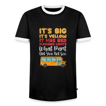 Busfahrer - Männer Kontrast-T-Shirt - Schwarz/Weiß - Vorne - AI Model Female 172 light (172cm) & AI Model Male 178 light (178cm)