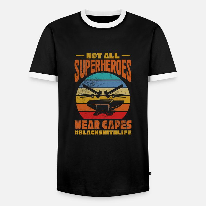 Blacksmith - Men's Ringer Shirt - black/white