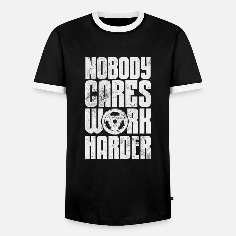 Bodybuilder - Men's Ringer Shirt - black/white