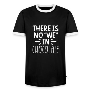 Chocolate Chocolate Food Cocoa Gift - Men's Ringer Shirt - black/white - Front - AI Model Female 172 light (172cm) & AI Model Male 178 light (178cm)