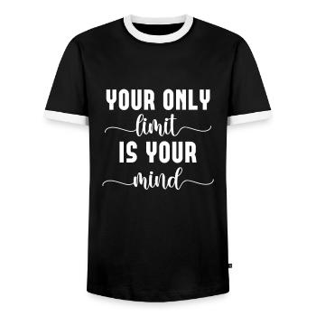 Meditation Meditation Zen Yoga Gift - Men's Ringer Shirt - black/white - Front - AI Model Female 172 light (172cm) & AI Model Male 178 light (178cm)