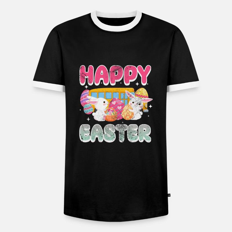 Busfahrer - Männer Kontrast-T-Shirt - Schwarz/Weiß