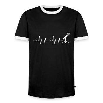 Sänger Sängerin Singen Musiker Geschenk - Männer Kontrast-T-Shirt - Schwarz/Weiß - Vorne - AI Model Female 172 light (172cm) & AI Model Male 178 light (178cm)