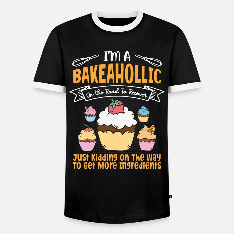 Bäcker Bäckerein Backwaren Backen Geschenk - Männer Kontrast-T-Shirt - Schwarz/Weiß