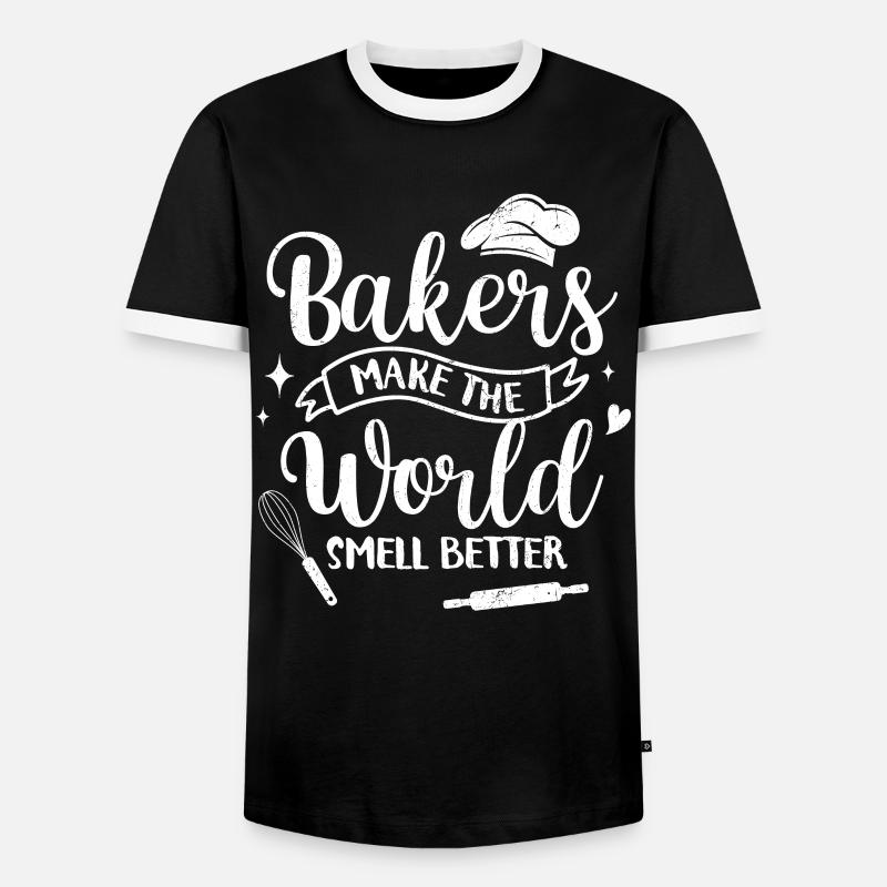 Baker - Men's Ringer Shirt - black/white