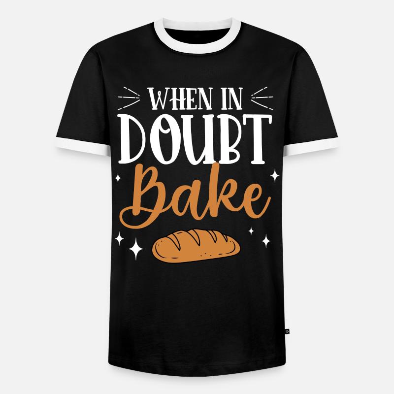 Bäcker Bäckerein Backwaren Backen Geschenk - Männer Kontrast-T-Shirt - Schwarz/Weiß