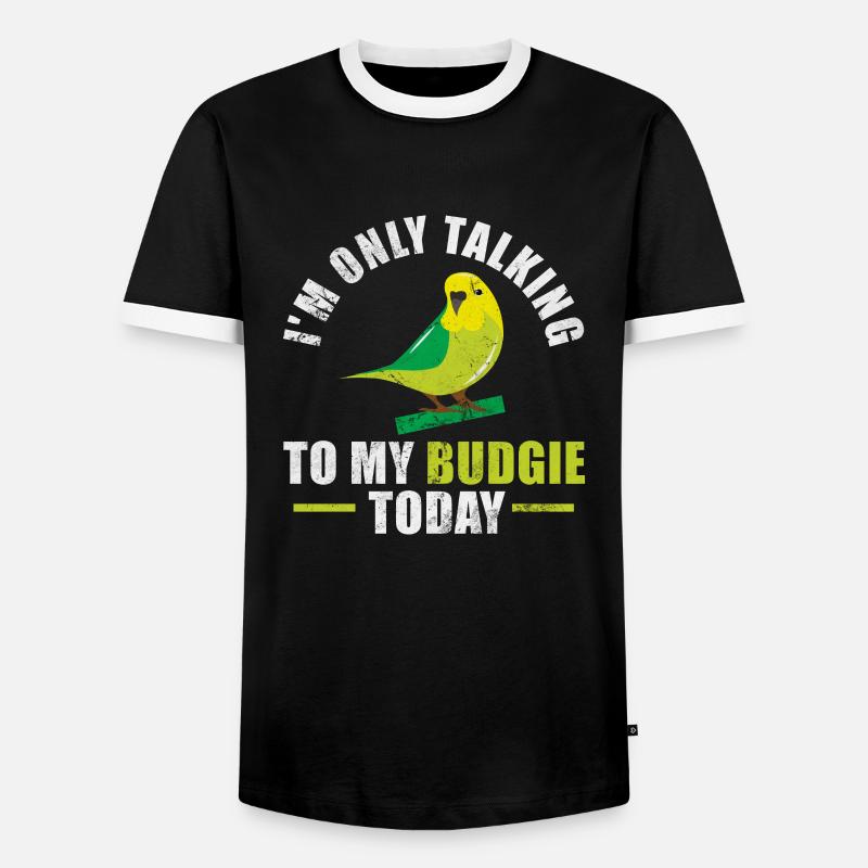 Budgerigar - Men's Ringer Shirt - black/white